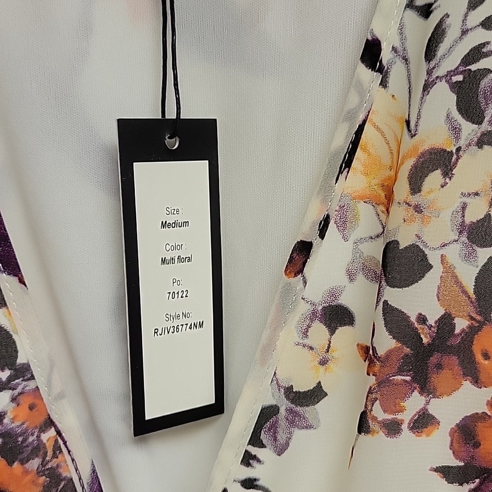 Romeo + Juliet, women's Couture Floral Maxi Dress with V-Neck, Medium NWT - Picture 6 of 10